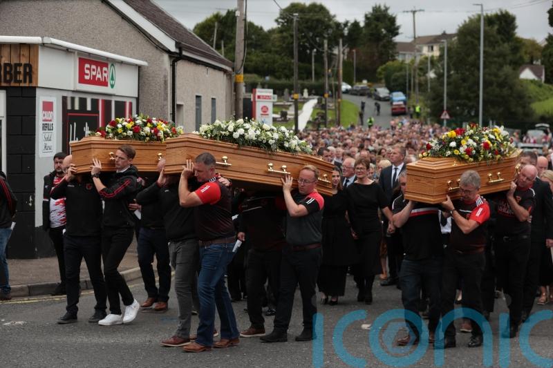 Murder of mother and children has shaken community to its core, service told