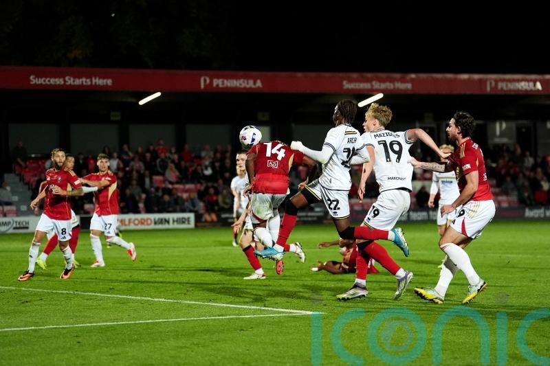 Late Kadeem Harris header for Salford denies struggling Cheltenham a victory